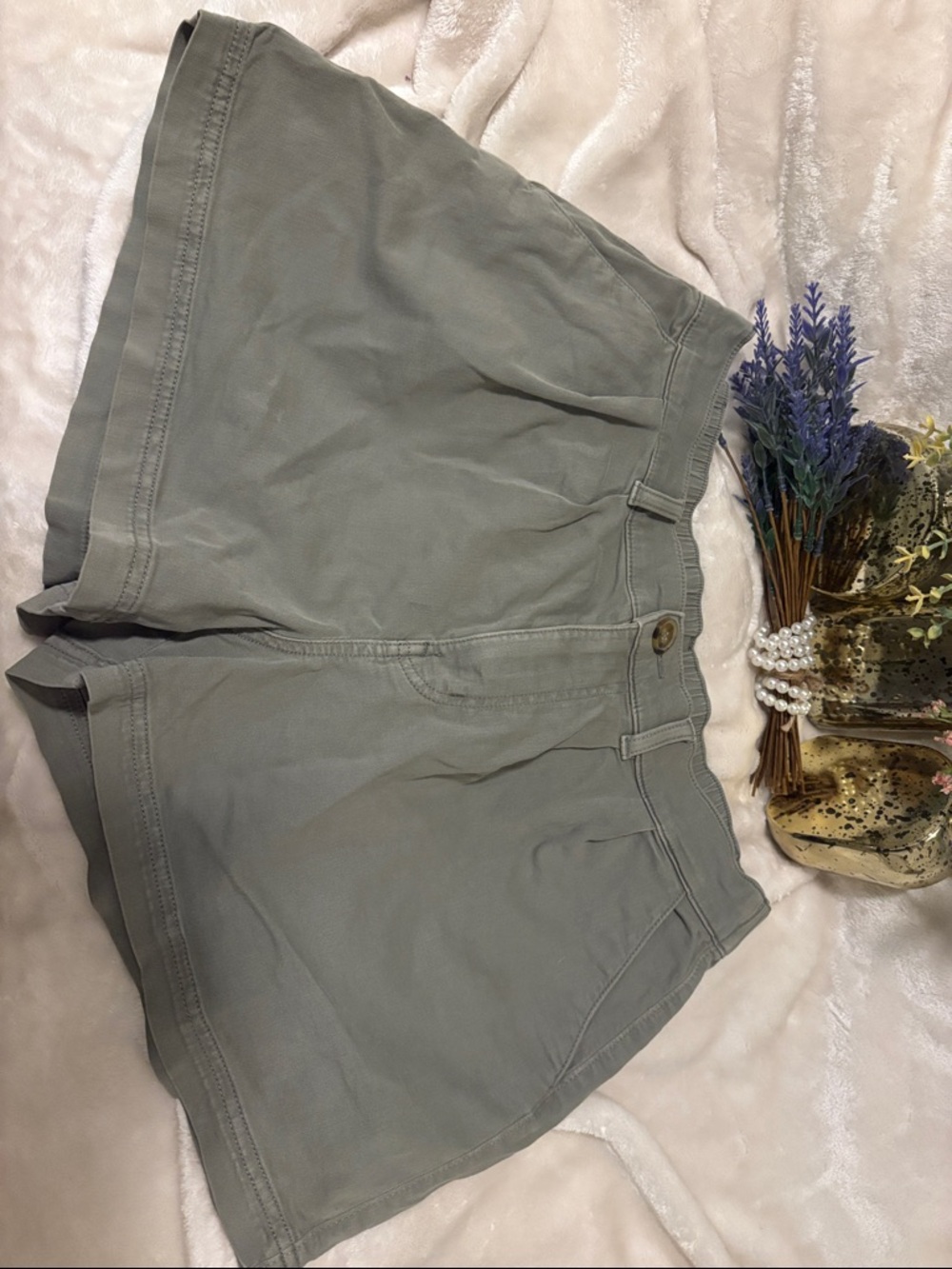 Maurice’s Women's High-Rise Casual Shorts in Sage Green